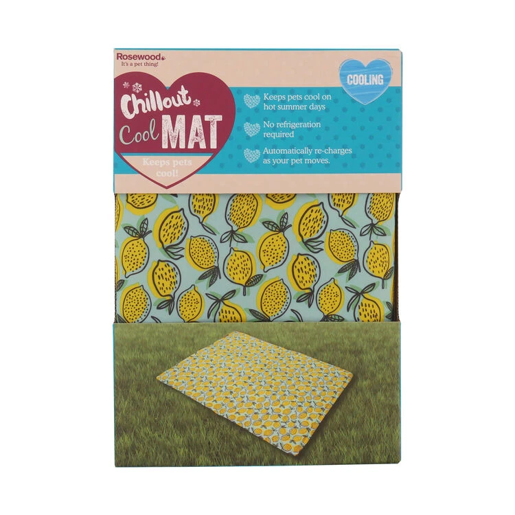 Rosewood Lemon Print Rectangular Dog Cool Mat 5 Rosewood Lemon Print Rectangular Dog Cool Mat - Image 3