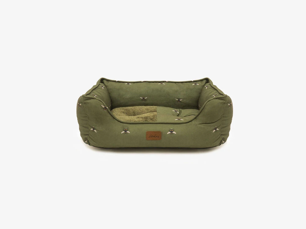 Joules Let Sleeping Dogs Lie Box Bed Olive Bee Print 4 Joules Let Sleeping Dogs Lie Box Bed Olive Bee Print - Image 2