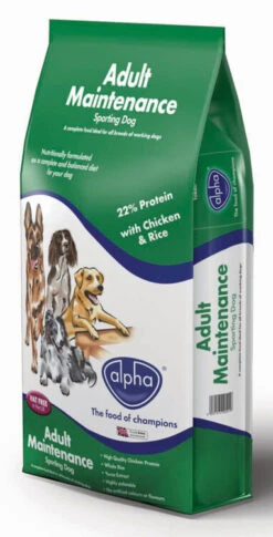 Alpha Adult Maintenance Sporting Dog With Chicken & Rice 15kg