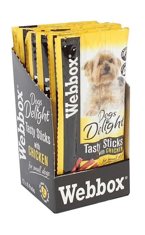 72 X Webbox Chewy Dogs Delight Tasty Dog Sticks Chicken 3 72 X Webbox Chewy Dogs Delight Tasty Dog Sticks Chicken