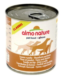 12 X Almo Nature Classic Dog Adult Tuna & Chicken 290g
