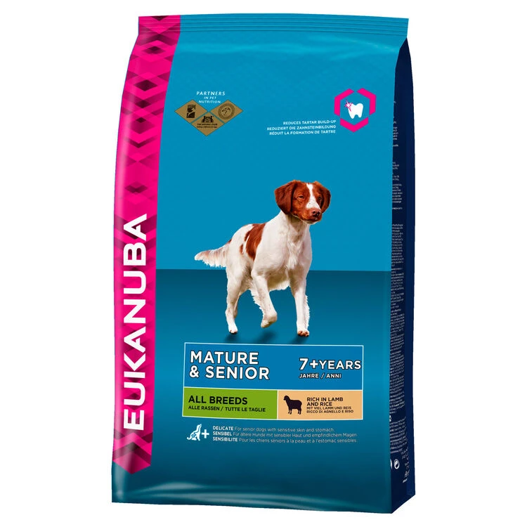 Eukanuba Dog Senior & Mature Low Calorie All Breeds Lamb & Rice 12kg 3 Eukanuba Dog Senior & Mature Low Calorie All Breeds Lamb & Rice 12kg