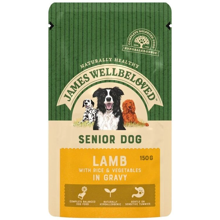 JAMES WELLBELOVED Pouches Senior Lamb 150g 3 JAMES WELLBELOVED Pouches Senior Lamb 150g