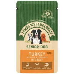 JAMES WELLBELOVED Pouches Senior Turkey 150g