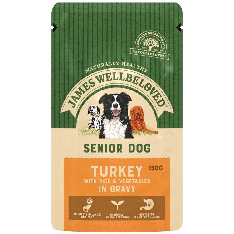 JAMES WELLBELOVED Pouches Senior Turkey 150g 3 JAMES WELLBELOVED Pouches Senior Turkey 150g