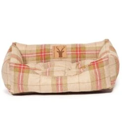 Danish Design Newton Moss Cream & Red Dog Snuggle Bed