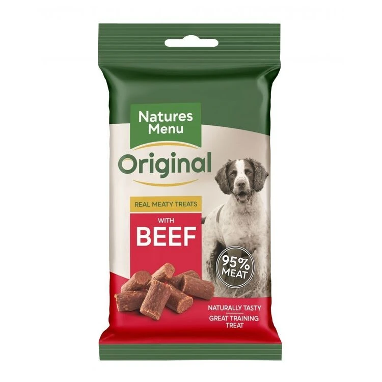 Natures Menu Real Meaty Beef Dog Treats 3 Natures Menu Real Meaty Beef Dog Treats