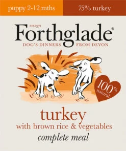 18 X 395g Forthglade Complete Puppy Turkey With Brown Rice & Veg