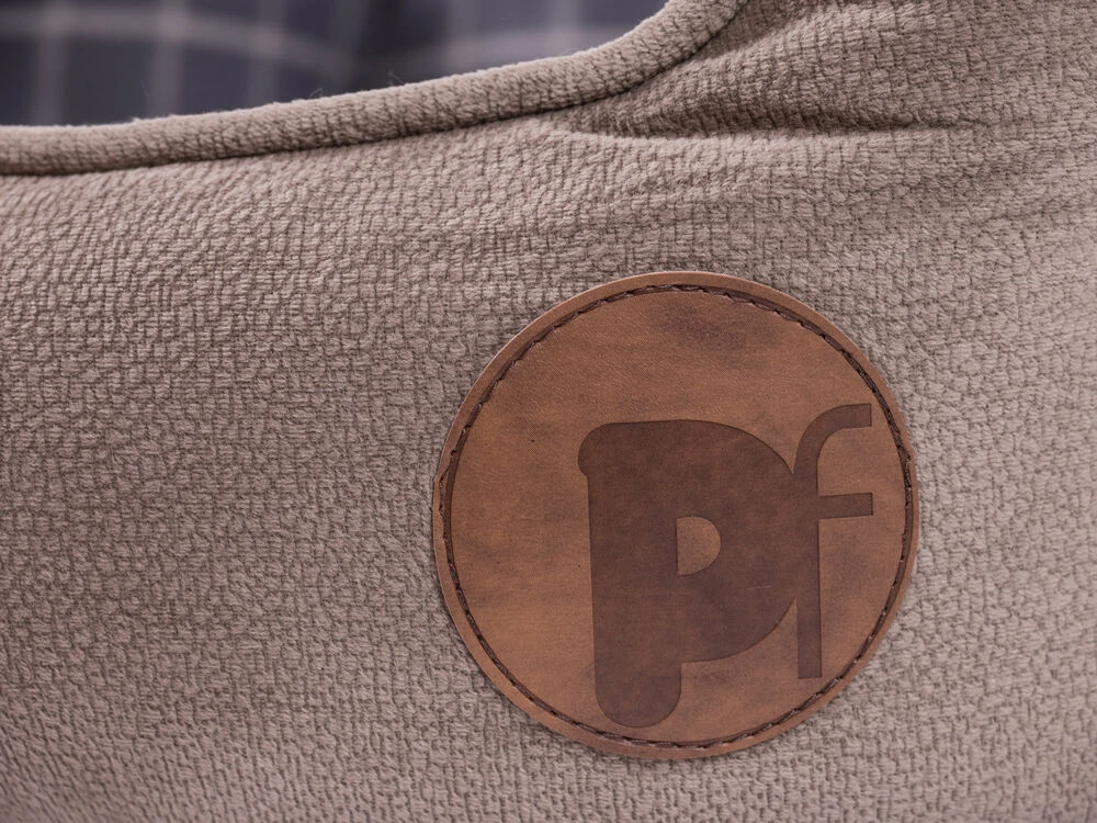 Petface Grey Check & Bamboo Oval Bed 9 Petface Grey Check & Bamboo Oval Bed - Image 7