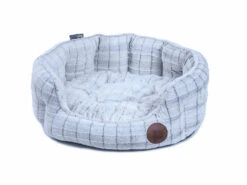 Petface White Plush Oval Bed -Danish Design || Scruffs || Great&Small Sales 5a7c273857b656.49983468