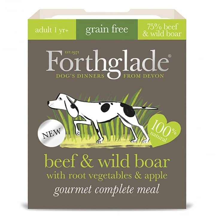 7 X 395g Forthglade Gourmet Grain Free Beef & Wild Boar W/root Vegetables & Apple 3 7 X 395g Forthglade Gourmet Grain Free Beef & Wild Boar W/root Vegetables & Apple