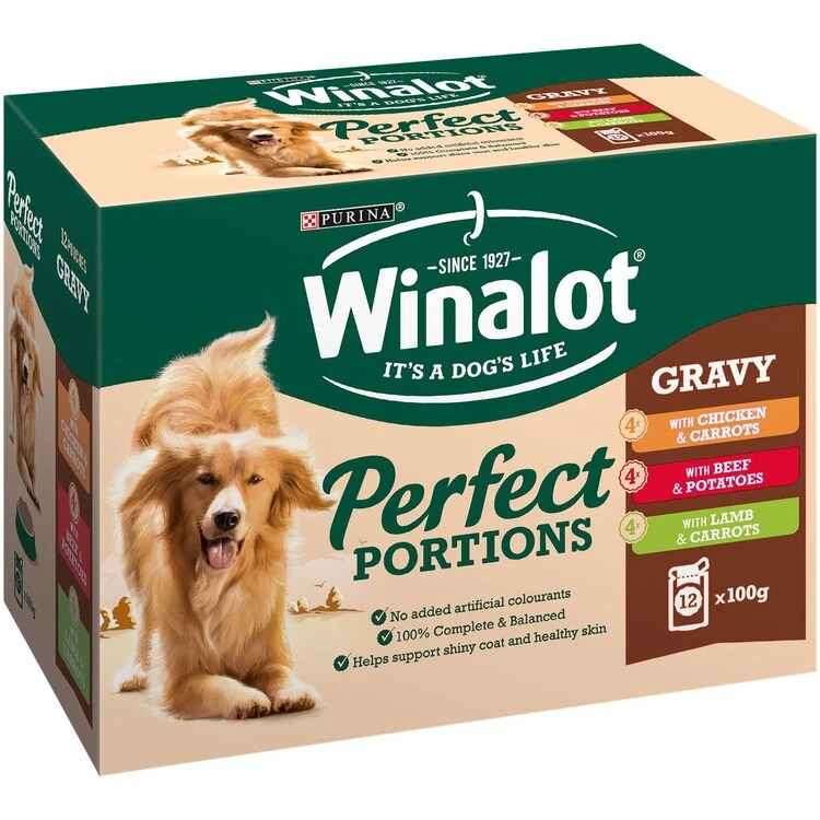 Winalot Pouch Adult Dog Selection In Gravy Chicken, Beef And Lamb 3 Winalot Pouch Adult Dog Selection In Gravy Chicken, Beef And Lamb