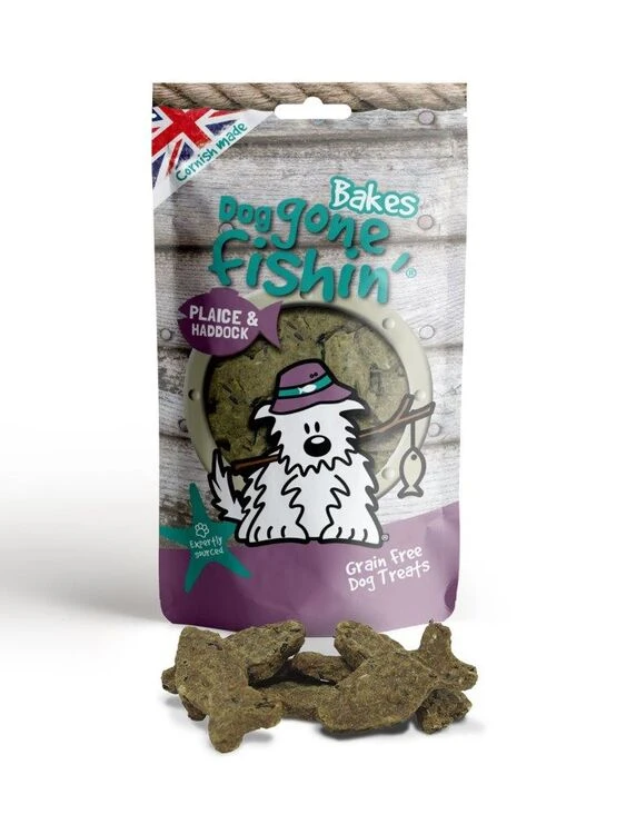 6 X Mr Johnson's Dog Gone Fishin' Plaice And Haddock Bakes Dog Treats 75g 3 6 X Mr Johnson's Dog Gone Fishin' Plaice And Haddock Bakes Dog Treats 75g