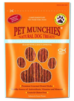Pet Munchies Wild Salmon And Sweet Potato Dog Dental Stick