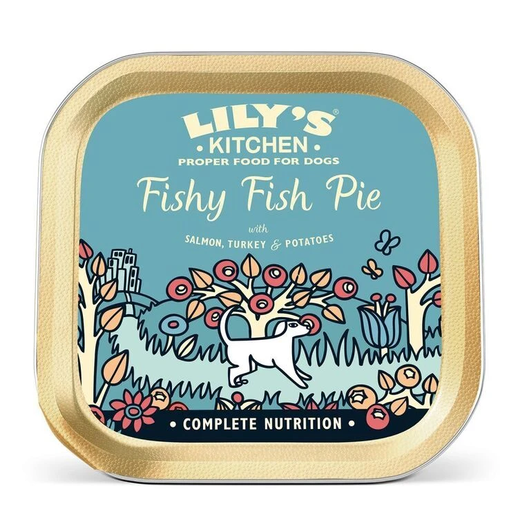 10 X 150g Lily's Kitchen Wet Dog Tray Fishy Fish Pie 3 10 X 150g Lily's Kitchen Wet Dog Tray Fishy Fish Pie