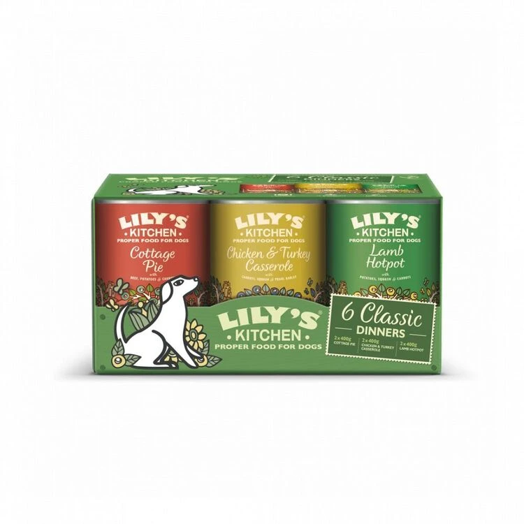 6 X 400g Lily's Kitchen Dog Classic Multi Pack 3 6 X 400g Lily's Kitchen Dog Classic Multi Pack