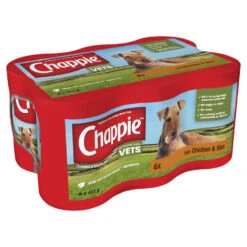 Chappie Dog Food Tins With Chicken & Rice