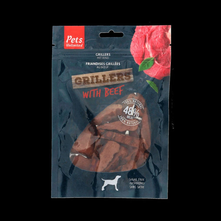 10 X Pets Unlimited Grillers Beef Dog Treats 100g 3 10 X Pets Unlimited Grillers Beef Dog Treats 100g