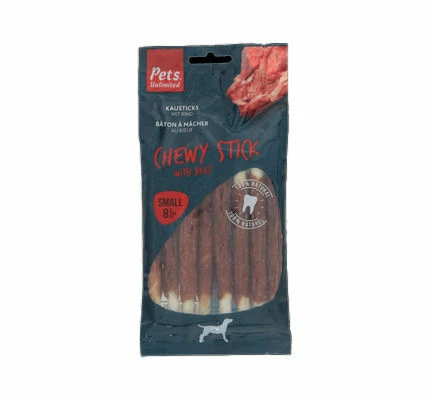 6 X Pets Unlimited Chewy Sticks Dog Treats With Beef - 8 Pieces 3 6 X Pets Unlimited Chewy Sticks Dog Treats With Beef - 8 Pieces