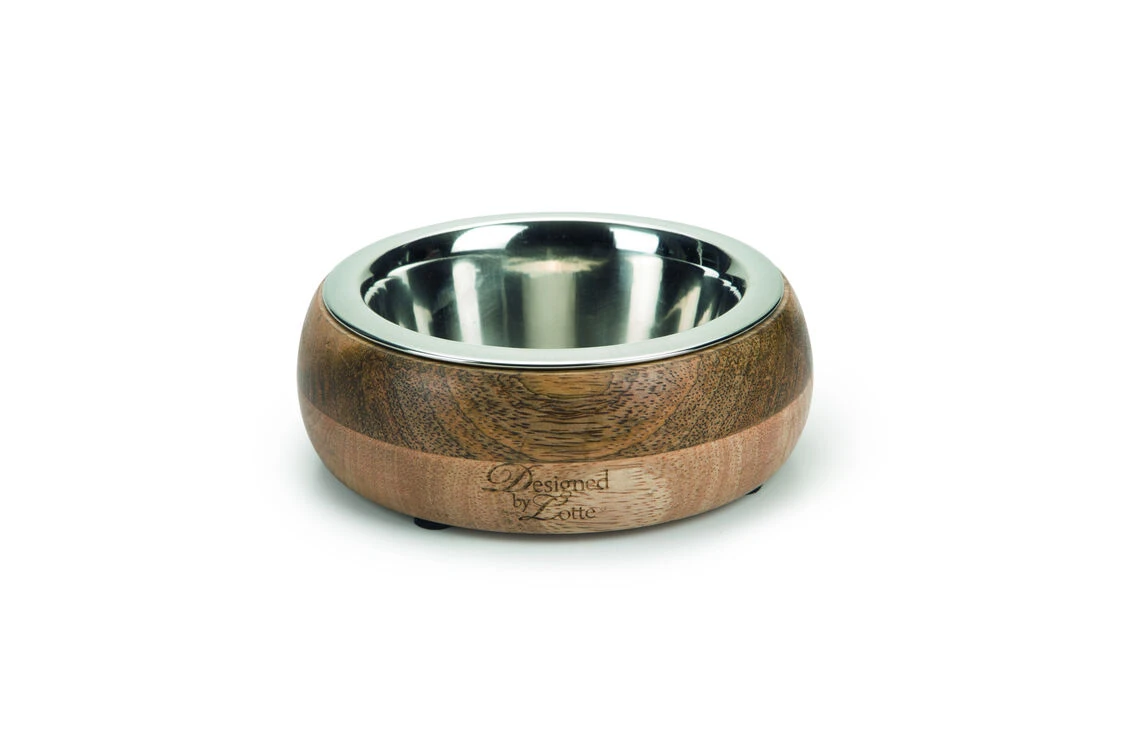 Designed By Lotte 2 In 1 Wood/steel Feeding Bowl Mandira 3 Designed By Lotte 2 In 1 Wood/steel Feeding Bowl Mandira