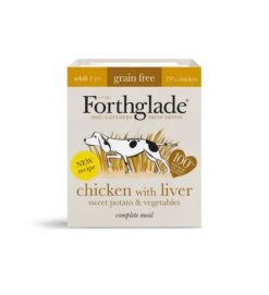 18 X 395g Forthglade Gluten Free Complete Meal Adult Chicken With Liver Sweet Potato & Veg