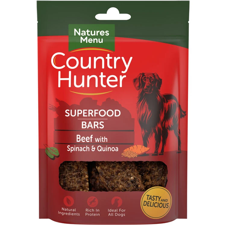 Country Hunter Dog Superfood Bar - Beef With Spinach & Quinoa 3 Country Hunter Dog Superfood Bar - Beef With Spinach & Quinoa