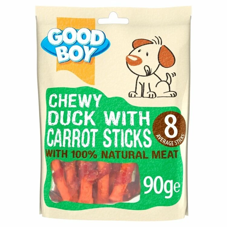 Good Boy Pawsley & Co Chewy Duck With Carrot Sticks Dog Treat 4 Good Boy Pawsley & Co Chewy Duck With Carrot Sticks Dog Treat - Image 2
