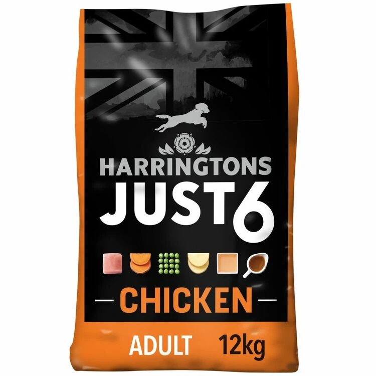 Harringtons Just 6 Dry Dog Food Chicken 12kg 3 Harringtons Just 6 Dry Dog Food Chicken 12kg