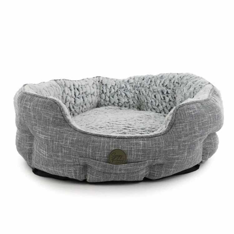Ancol Sleepy Paws Oval Bed Grey 3 Ancol Sleepy Paws Oval Bed Grey