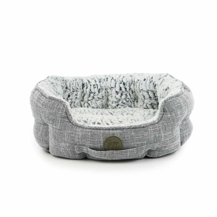 Ancol Sleepy Paws Oval Bed Grey 4 Ancol Sleepy Paws Oval Bed Grey - Image 2
