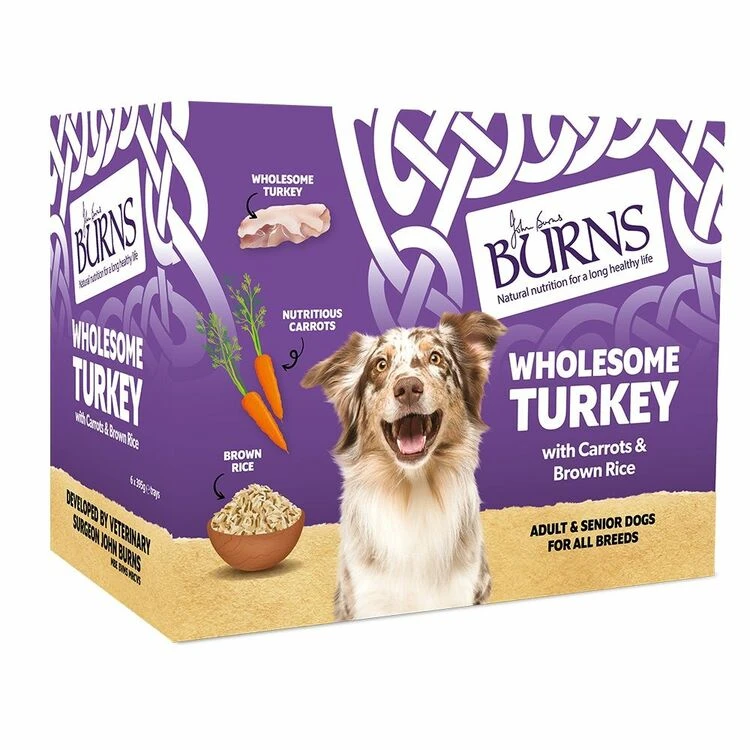 6 X Burns Wholesome Turkey Dog Food 395g 3 6 X Burns Wholesome Turkey Dog Food 395g