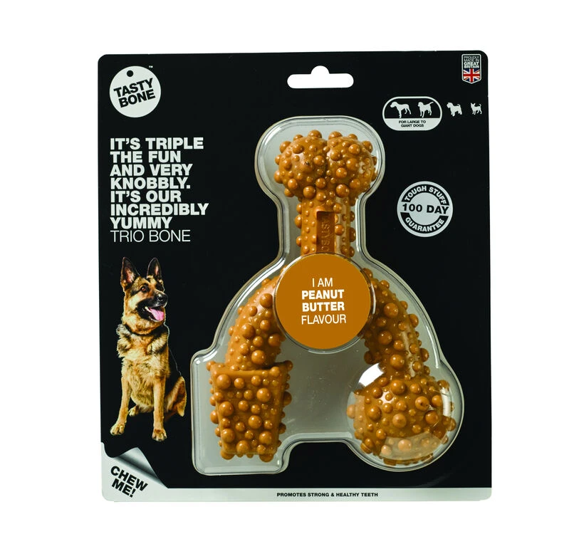 TastyBone Trio Chew Peanut Butter 3 TastyBone Trio Chew Peanut Butter