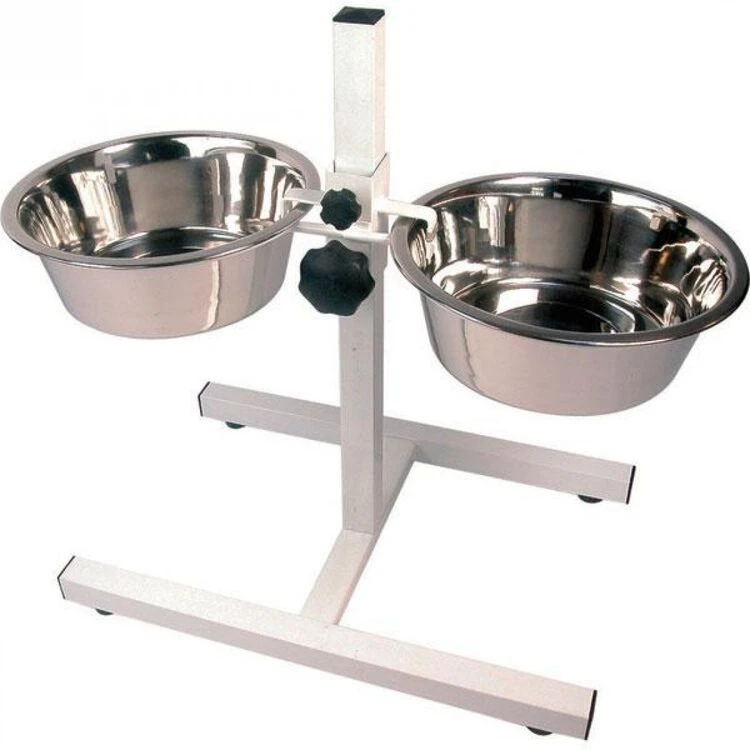 Rosewood Adjustable Height Double Diner Dog Feeding Stand 3 Rosewood Adjustable Height Double Diner Dog Feeding Stand