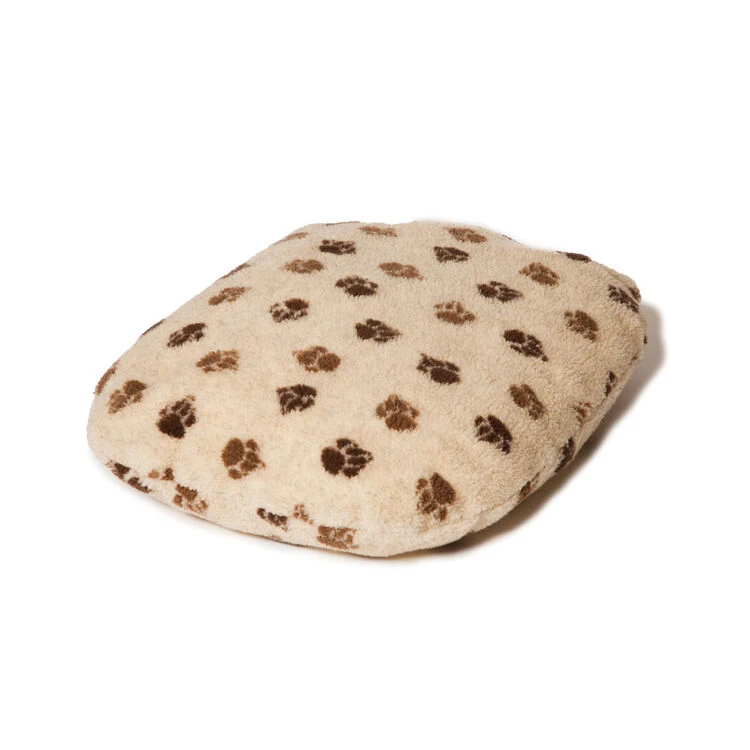 Danish Design Fleece Beige Brown Paw Fibre Bed 3 Danish Design Fleece Beige Brown Paw Fibre Bed