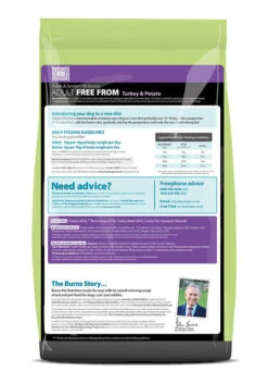 Burns Adult Free From Turkey And Potato Dog Food 11 Burns Adult Free From Turkey And Potato Dog Food -Danish Design || Scruffs || Great&Small Sales Free From Adult Turkey 6kg reverse
