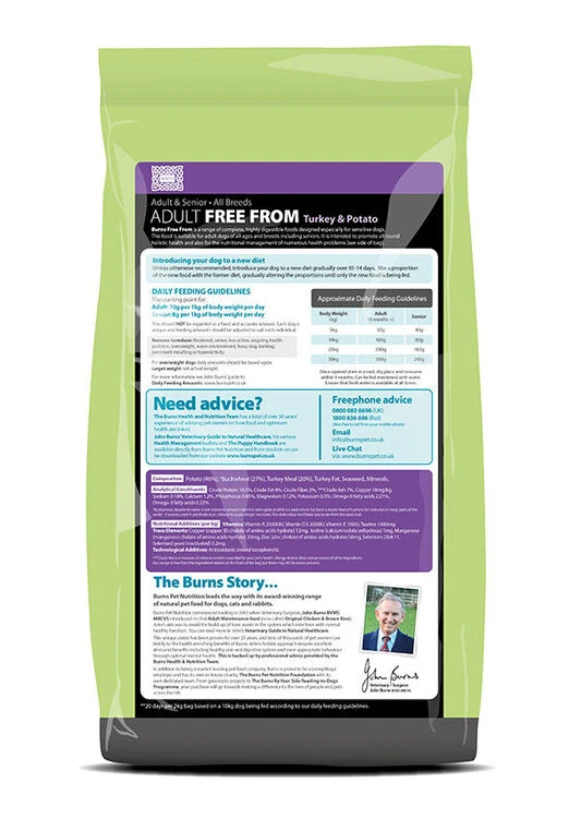 Burns Adult Free From Turkey And Potato Dog Food 4 Burns Adult Free From Turkey And Potato Dog Food - Image 2