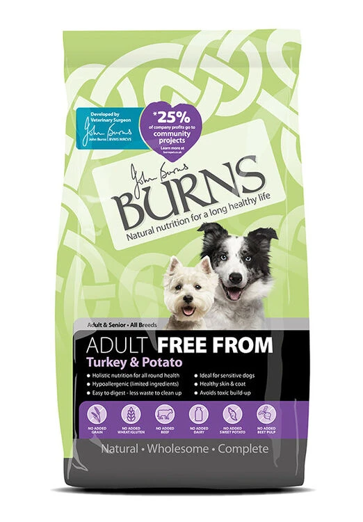 Burns Adult Free From Turkey And Potato Dog Food 3 Burns Adult Free From Turkey And Potato Dog Food