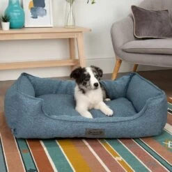 Scruffs® Manhattan Box Dog Bed - Denim Blue 9 Scruffs® Manhattan Box Dog Bed - Denim Blue -Danish Design || Scruffs || Great&Small Sales ManhattanBoxBedBlue LS1