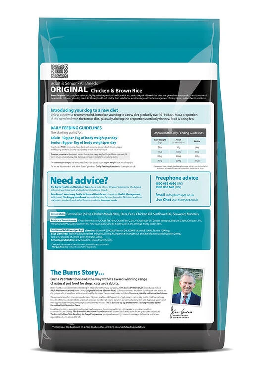 Burns Original Chicken And Brown Rice 4 Burns Original Chicken And Brown Rice - Image 2