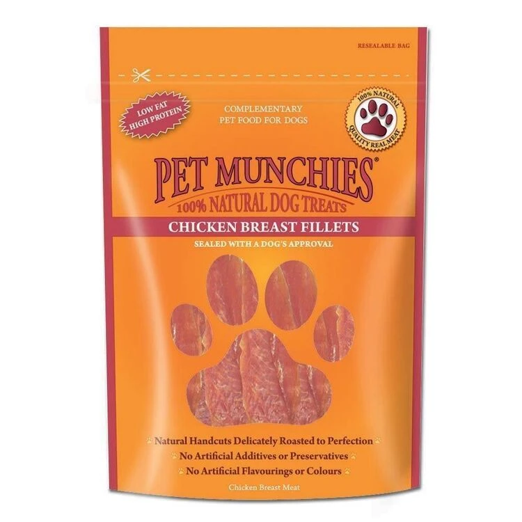 Pet Munchies Natural Chicken Breast Fillets Dog Treats 3 Pet Munchies Natural Chicken Breast Fillets Dog Treats