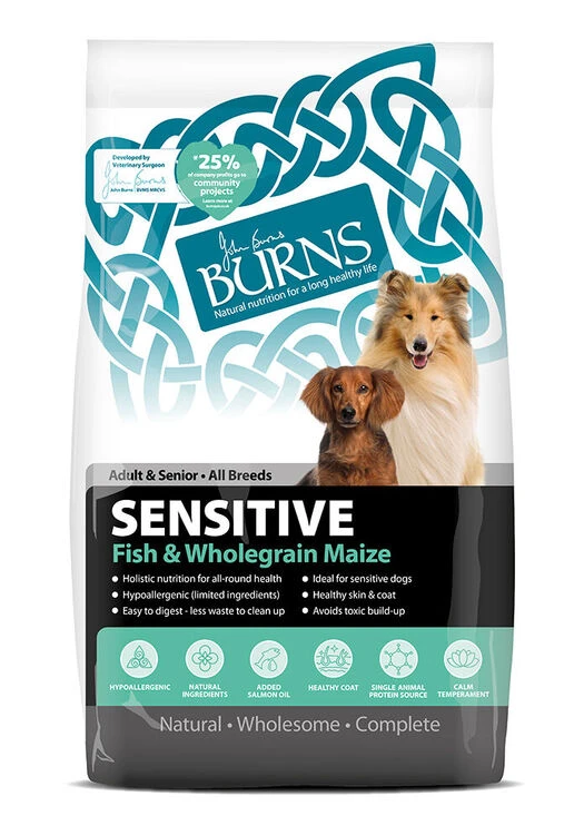 Burns Sensitive Fish And Wholegrain Maize 3 Burns Sensitive Fish And Wholegrain Maize
