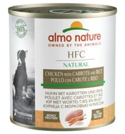12 X Almo Nature HFC Natural Chicken With Carrots And Rice Dog Food 280g