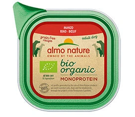 11 X Almo Nature Bio Organic Monoprotein With Beef Dog Food 150g 3 11 X Almo Nature Bio Organic Monoprotein With Beef Dog Food 150g