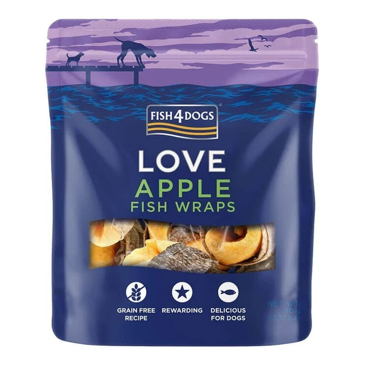 Fish4Dogs Sea Wraps Sweet Ocean Apple Dog Treats 3 Fish4Dogs Sea Wraps Sweet Ocean Apple Dog Treats