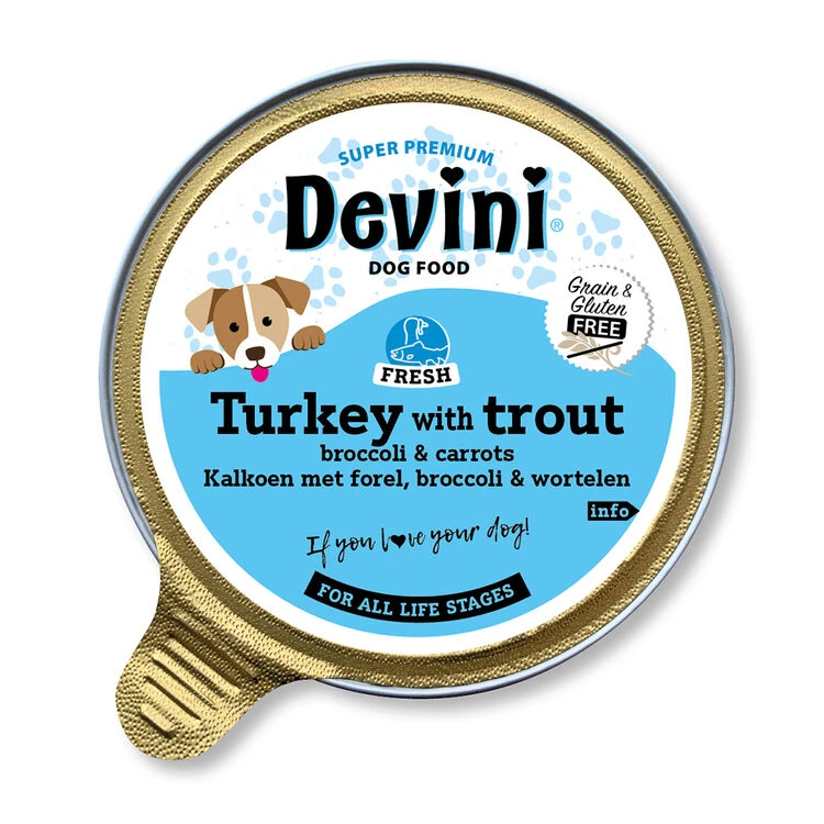 Devini Turkey & Trout Wet Dog Food 3 Devini Turkey & Trout Wet Dog Food