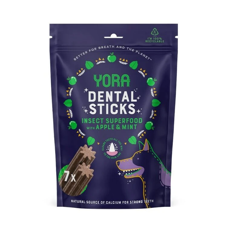 Yora Dog Dental Sticks Apple & Mint Dog Treats 3 Yora Dog Dental Sticks Apple & Mint Dog Treats