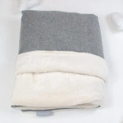 Lords & Labradors Tweed Dog Blanket Pewter Herringbone