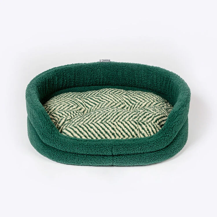 Danish Design Fleece Green Herringbone Slumber Bed 4 Danish Design Fleece Green Herringbone Slumber Bed - Image 2
