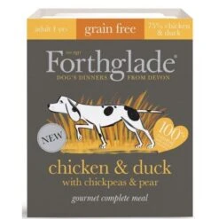7 X 395g Forthglade Gourmet Grain Free Chicken And Duck Dog Food