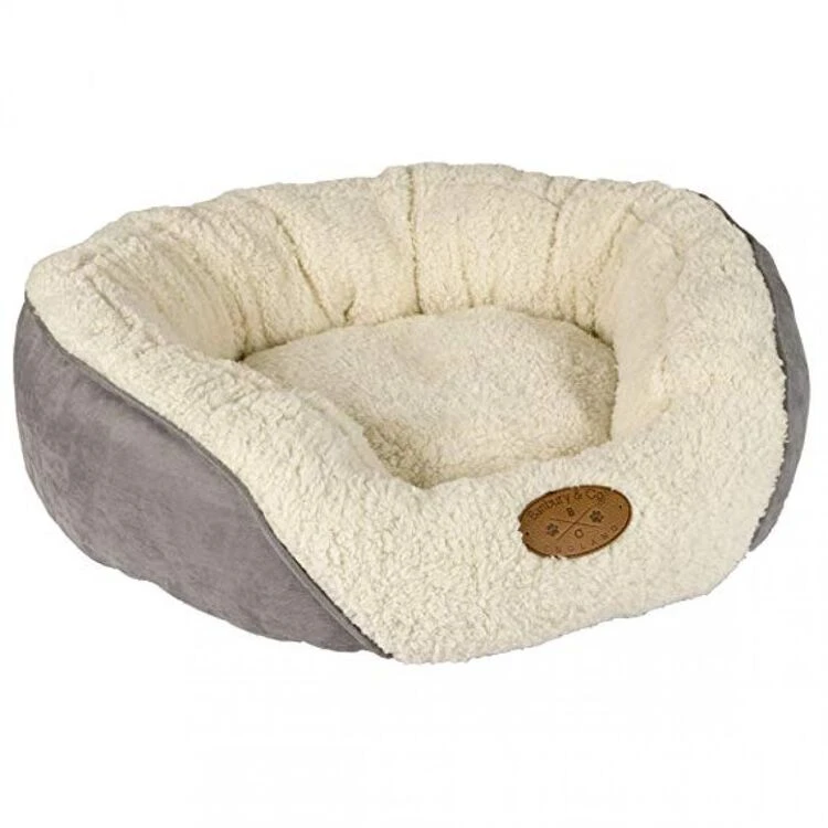 Banbury & Co Luxury Cosy Cream & Grey Dog Bed 3 Banbury & Co Luxury Cosy Cream & Grey Dog Bed